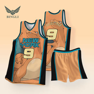 Ensemble d'uniformes de basketball personnalisés haut de gamme pour équipes, vente en gros, maillot et short, sublimation, grandes tailles, été - Product Image 1
