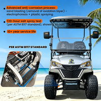 Voiturette de golf électrique 4 places avec carrosserie métallique, batterie au lithium, certifiée CE, 48V 5KW, ODM et OEM disponibles
