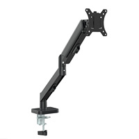 Support d'écran double bras en acier Ergofirst avec support d'écran jusqu'à 32 pouces et fixation sur bureau