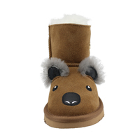 Bottes de neige pour filles, fourrées, en plumes d'oiseaux véritables, hiver