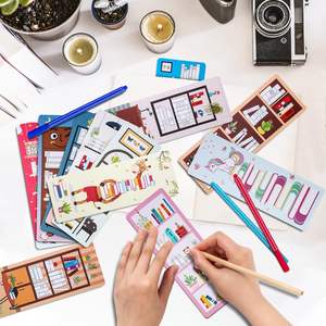 Lista de lectura Marcadores DIY Libro Rastreador Marcapáginas Biblia Biblioteca Libro Club Tarjeta Lectura Diario Registro Libro Marcador Kit a granel - Product Image 1