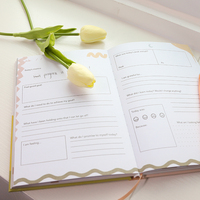 Taille personnalisée Design Pleine conscience Ensemble bien-être Positivité Soins de soi Affirmation Journal Journal avec esprit Jeu de cartes
