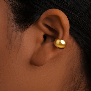 CANNER Pendientes de Oreja de Moda Sin Perforación, Chapados en Oro de 18K, Gruesos, de Plata S925, Tipo Clip, Joyería para Mujer - Product Image 5