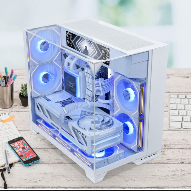 2026 New Mid-Tower Computer Case LIAN LI O11 VISION-M Black&WHite&Silver Case Full Tower Gaming PC Case