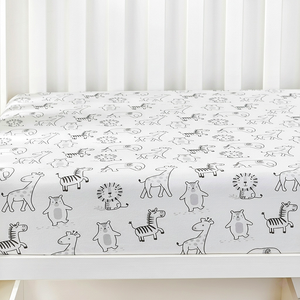 Sábana Ajustable Elástica Compacta Portátil para Bebé, 100% Algodón Orgánico, Ecológica, Hipoalergénica, para Colchón Estándar - Product Image 1