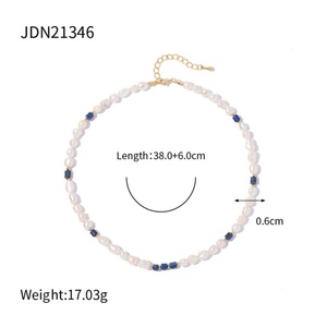 Nouveau produit tendance, collier ras de cou en pierre naturelle, perle d'eau douce, pour femmes - Product Image 6