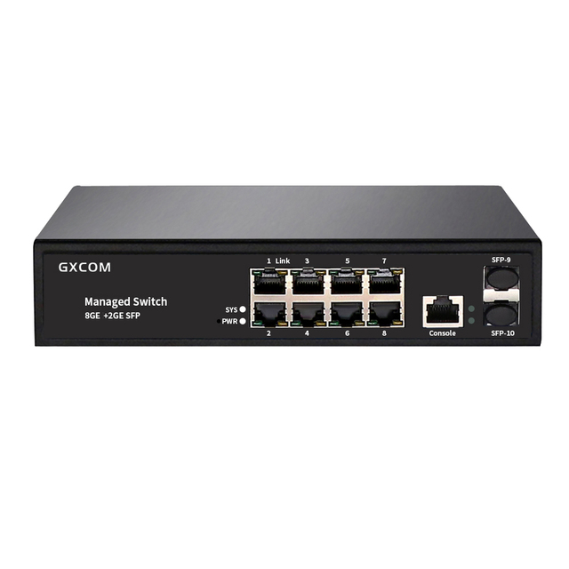 Full Gigabit L2 Managed Network Switch 8 Port with 2*1G SFP 120W