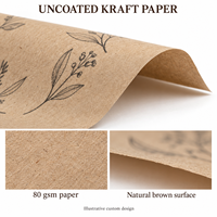Papier Kraft Ondulé pour Emballage 50x70cm Marron 80g/m² Non Couché Imprimé Personnalisé pour Boîtes à Chaussures et Emballage de Détail