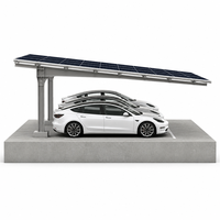 Système de carport solaire en aluminium, kit de montage de carport photovoltaïque pour le stationnement des voitures à domicile, imperméable