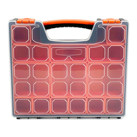 Boîte de rangement pour quincaillerie avec séparateurs, 14 compartiments pour vis, écrous, clous, boulons, organisateur de compartiments, couvercle transparent