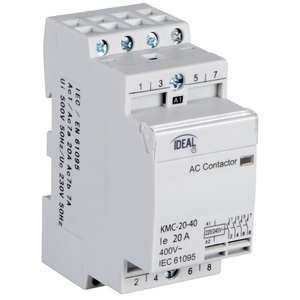 Contactor Ideal AC KMC 20 40 20A 400V IEC 61095 Modular 230V 3NO 1NC - Product Image 1