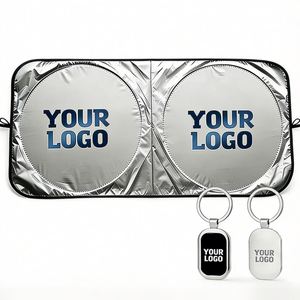 Pare-soleil personnalisé avec logo et pochette de rangement pour concessionnaires automobiles – Cadeau promotionnel d'entreprise - Product Image 1