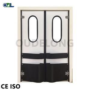 <span class=keywords><strong>Porte</strong></span> battante <span class=keywords><strong>double</strong></span> en acier inoxydable à fermeture automatique pour <span class=keywords><strong>atelier</strong></span> d'usine, utilisation intérieure - Product Image 5