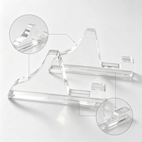 Support de Présentation Moderne en Acrylique Transparent Écologique Pré-assemblé pour Livres, Documents, Téléphones, Assiettes, Gâteaux, Petits Objets