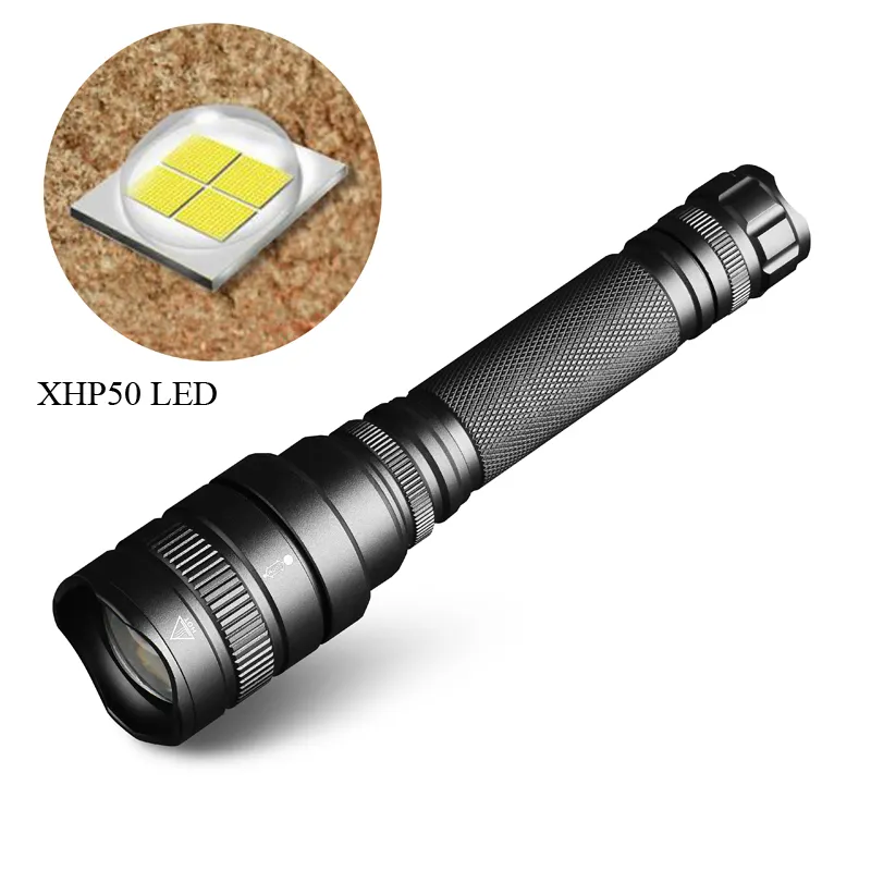 XHP50 Lampu Senter LED Kuat 3000 Lumens Tahan Air 18650