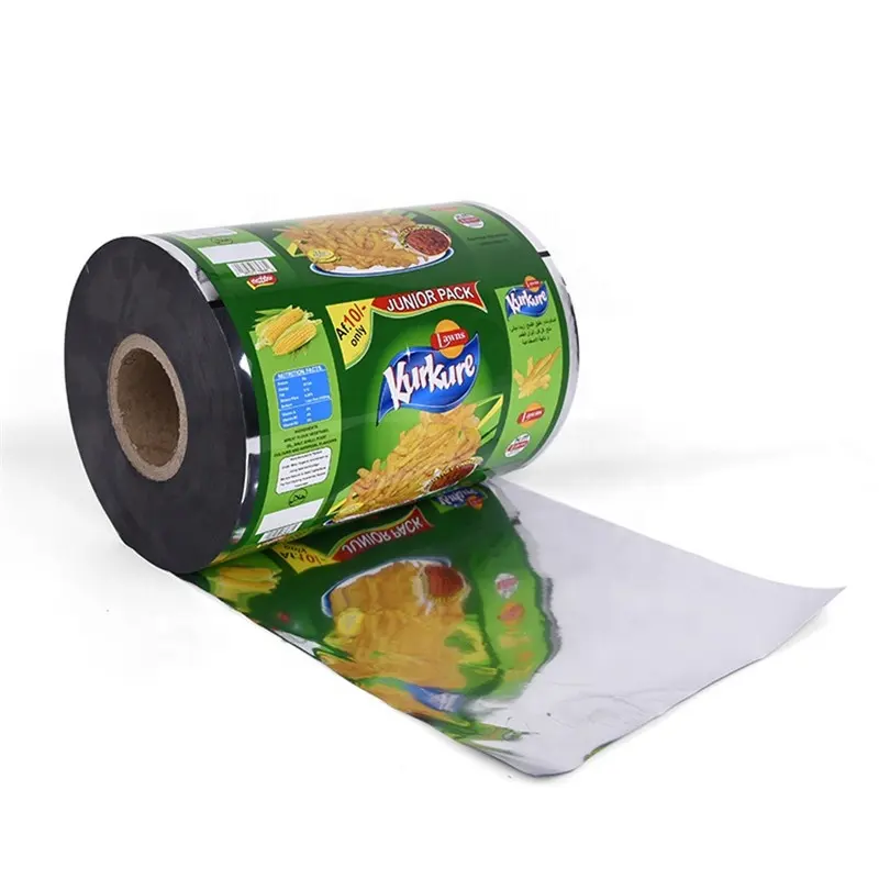 Kualitas tinggi kustom kemasan kelas makanan otomatis Foil Film PE plastik PET laminasi Aluminium kemasan gulungan