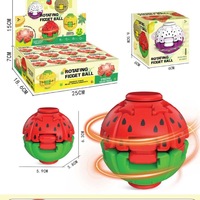 Jouet anti-stress en plastique en forme de fruit 3D avec lumière LED, boule rotative Pop It, jouet portable pour soulager le stress, fête d'anniversaire d'adolescent, Noël