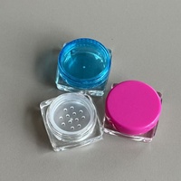 Petits récipients carrés en plastique PS avec couvercles à vis 3g 5g 10g bouteilles de voyage pots de crème étanches