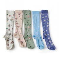 Chaussettes de compression personnalisées pour femmes, hauteur genou, en mélange de coton, fantaisie, longues, pour l'extérieur