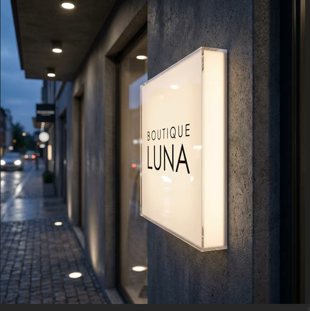 Hot Selling Rectangle Acrylic LED Hanging Light Box for Retail Signage and Indoor Decoration