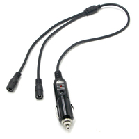 Adaptateur allume-cigare 12V pour voiture vers câble femelle DC 5,5 mm x 2,1 mm avec fusible 5A pour caméra embarquée