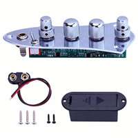 JB-07CR JB-08CR Chrome Metal Knob Bass Preamp Control Plate Electric Bass Volume Tone Circuit Board Pickup Wiring Harness Metal