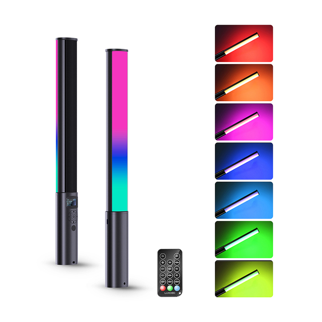 LUXCEO P400 LED Video Lighting Color LED Video Light RGB Type-c 10W Remote 5W 2 Hours Li-ion 3.7V 2500mah 9.25wh PC, ABS 3.7