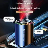 Diffuseur de parfum intelligent pour voiture haut de gamme avec commande vocale, en métal, avec lumières d'ambiance colorées effet ciel étoilé, sans fonctionnement