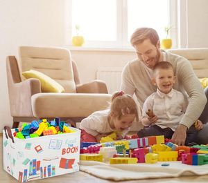 Kids <b>Baskets</b> Cute <b>Storage</b> Bins <b>Rectangular</b> Toy <b>Storage</b> Bin Organizer Book Box - Product Image 5