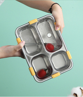 Boîte à Déjeuner Bento Écologique en Acier Inoxydable pour Enfants et Conteneur Alimentaire Chauffable pour Usage Professionnel en Restauration