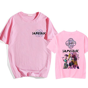 Nueva Camiseta Popular Personalizada de KPop Demon Hunters con Estampado, Cuello Redondo, Manga Corta, Estilo Casual y Holgado - Product Image 4