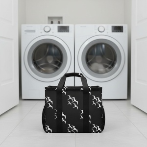 Portable Iwa Birds Hawaii <b>Large</b> Shopping Tote Mesh Pockets Reusable Grocery Bags Utility Tote Bag Laundry Basket with Handle - Product Image 6