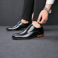 Herren Übergrößen Echtleder Formelle Anzugschuhe Spitze Zehen Hochzeitsstil Oxfords für Büro & Karriere