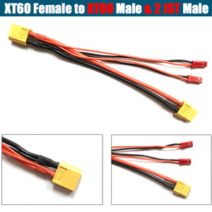 Câble en silicone OEM 14AWG 16AWG, faisceau de câbles XT30 XT60 XT-60, câble en Y parallèle, double rallonge, connecteur de batterie RC - Product Image 6