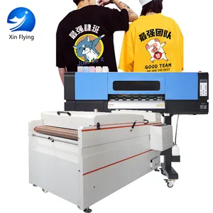 inkjet printers dtf 4pcs print heads digital printer on pet film with 8 colors solution for bright color garment printing