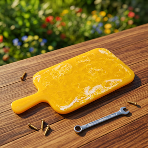 Planche à découper en résine avec poignée, durable, écologique, passe au lave-vaisselle, ustensile de cuisine, épaisseur 1,5 cm, pour servir pizza, pain, fromage, charcuterie - Product Image 1