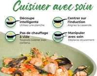 Ensemble de casseroles en aluminium antiadhésif écologiques avec couvercle en verre et poignées en bakélite