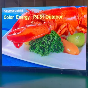 Led papan reklame dinding Video Led 500x500mm luar ruangan energi warna-warni Led P4.8 layar periklanan Led tampilan layar Led sewa