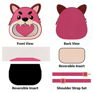 Sac Ita personnalisé assorti à des badges d'anime, porte-clés en peluche, faible MOQ, sac Itabag de haute qualité en cuir PU, sac à main de luxe pour femmes - Product Image 3