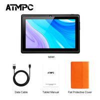 Tablette éducative pour enfants de 7 pouces en gros, 4 Go de RAM, 32 Go de ROM, processeur quadricœur, Android 14, tablette Wi-Fi, marque ATMPC