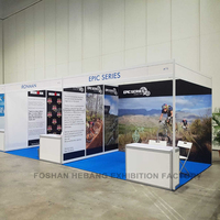 Stand d'exposition en aluminium HeBang Factory pour la présentation de produits et les salons professionnels