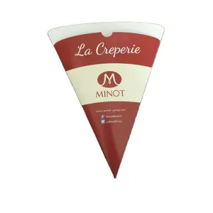 eco friendly food grade cardboard crepe packaging cone paper