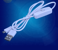 Cable de extensión de interruptor USB CE ROHS Cable de extensión USB con cable controlador de interruptor de encendido/apagado para tiras LED