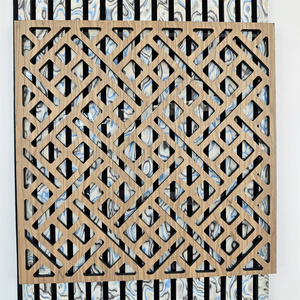 3000x600mm Massivholz-Wandpaneel Schallabsorbierende Holzlatten Akustikpaneele Schalldämmende Innendekor-Elemente - Product Image 3