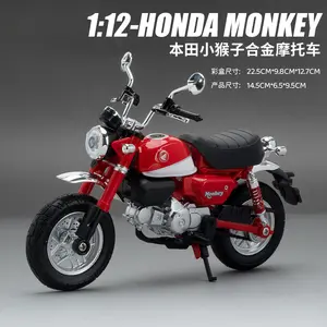 1/12 Honda küçük maymun alaşım motosiklet heykeli Die-cast çocuk oyuncak spor yarış modeli araba çocuk koleksiyonu hediye