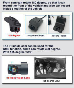4G Three Cameras Car <strong>Dashcam</strong> with Wifi GPS DMS ADAS Function - Product Image 4