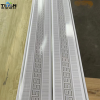 Panneau mural PVC Techo Mate, plafond en PVC, panneau de plafond PVC 2 rainures 5800 mm blanc brillant