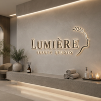 Production rapide de lettres en métal chromé personnalisées avec éclairage LED pour la signalisation murale de la réception d'hôtel