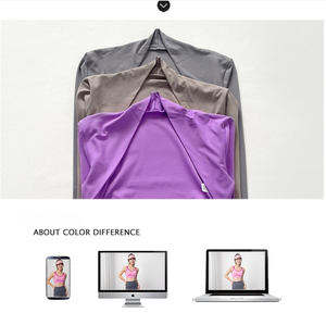 Ropa Deportiva de Yoga de Alta Calidad, Manga Larga, Ajustada, Fresca, con Protección Solar, Transpirable, para Correr - Product Image 6