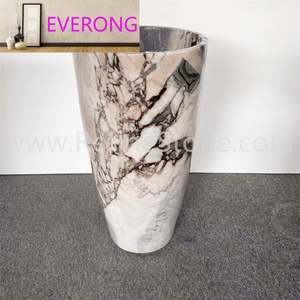 Lavabo a <span class=keywords><strong>Colonna</strong></span> in Marmo Bianco Arabescato di Lusso, Ideale per Design di Bagni di Alta Gamma - Product Image 5